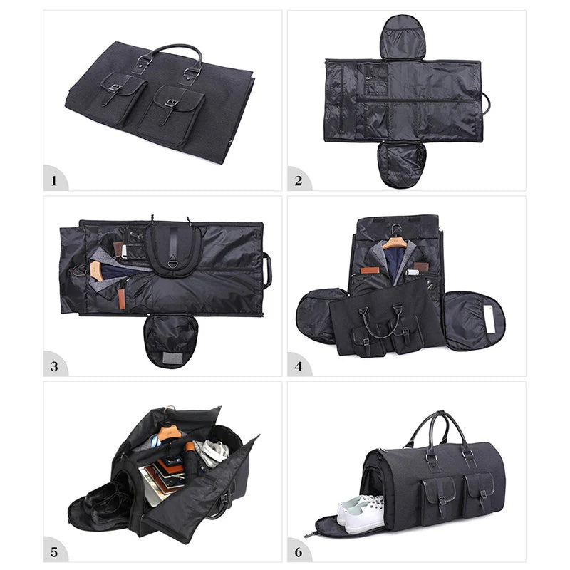 Men's Travel Duffle Bag Large Capacity with Shoe Pocket