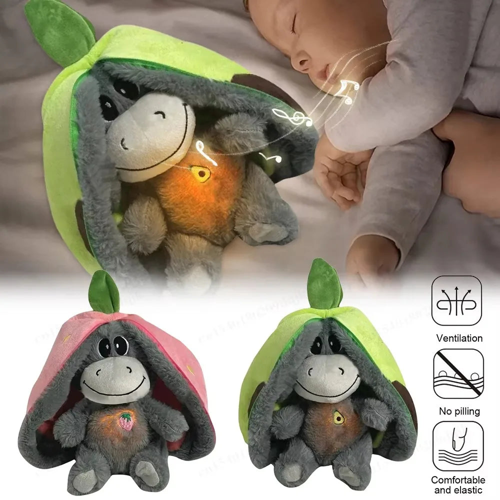Strawberry Donkey Breathing Plush Doll